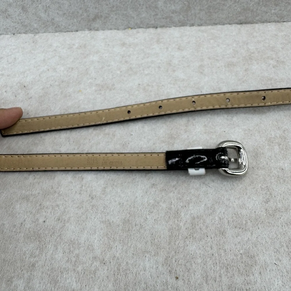 Belt Womens Size 2XL Black‎ Faux Leather Skinny Dress Buckle More Than 39 In